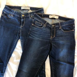 2 Pairs Abercrombie & Fitch Dark Wash Jeans